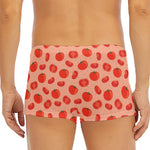 Cute Tomato Pattern Print Men's Short Boxer Briefs