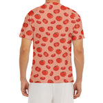 Cute Tomato Pattern Print Men's Short Sleeve Rash Guard