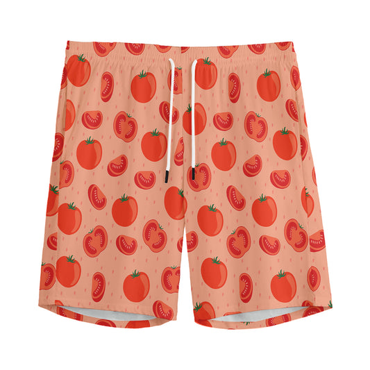 Cute Tomato Pattern Print Men's Sports Shorts