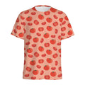 Cute Tomato Pattern Print Men's Athletic T-Shirt