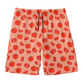 Cute Tomato Pattern Print Men's Swim Trunks