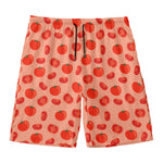 Cute Tomato Pattern Print Men's Swim Trunks