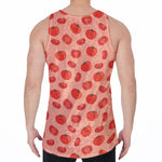 Cute Tomato Pattern Print Men's Velvet Tank Top