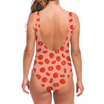 Cute Tomato Pattern Print One Piece Swimsuit