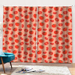 Cute Tomato Pattern Print Pencil Pleat Curtains