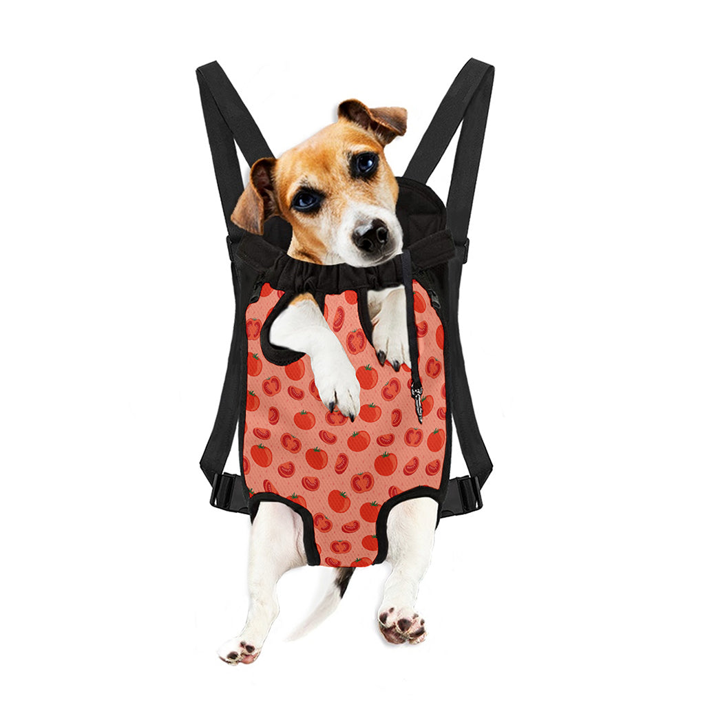 Cute Tomato Pattern Print Pet Carrier Backpack