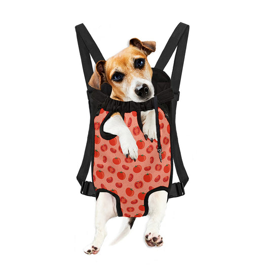 Cute Tomato Pattern Print Pet Carrier Backpack