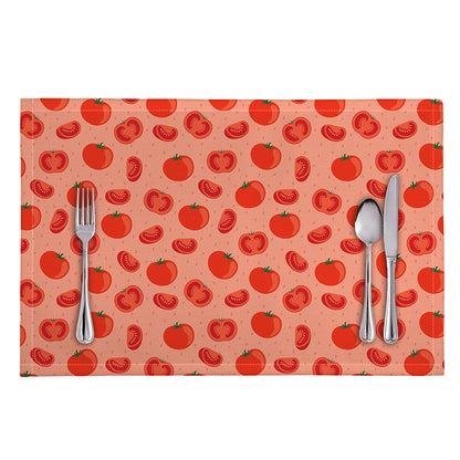 Cute Tomato Pattern Print Placemat