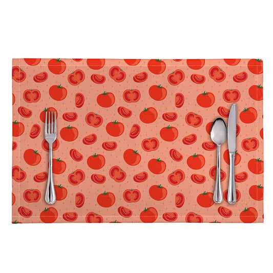 Cute Tomato Pattern Print Placemat