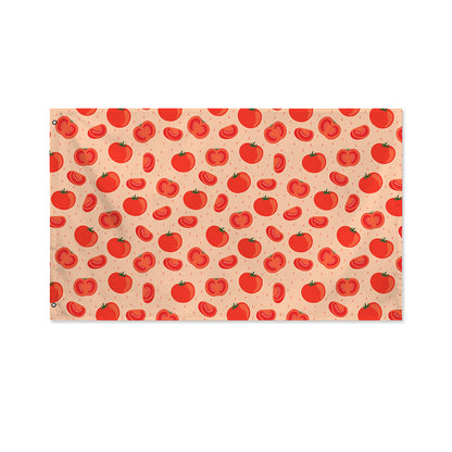 Cute Tomato Pattern Print Polyester Flag