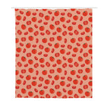 Cute Tomato Pattern Print Polyester Shower Curtain
