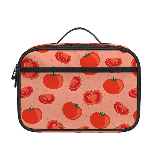Cute Tomato Pattern Print Portable Lunch Bag