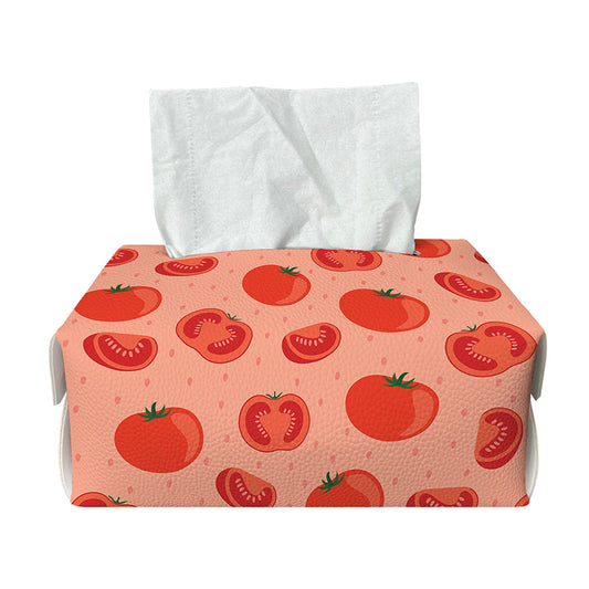 Cute Tomato Pattern Print Rectangle Tissue Box Cover