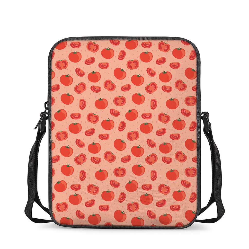 Cute Tomato Pattern Print Rectangular Crossbody Bag