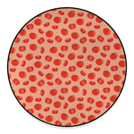 Cute Tomato Pattern Print Round Floor Mat