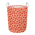 Cute Tomato Pattern Print Round Laundry Basket