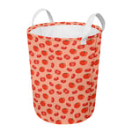 Cute Tomato Pattern Print Round Laundry Basket