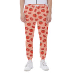 Cute Tomato Pattern Print Scuba Joggers