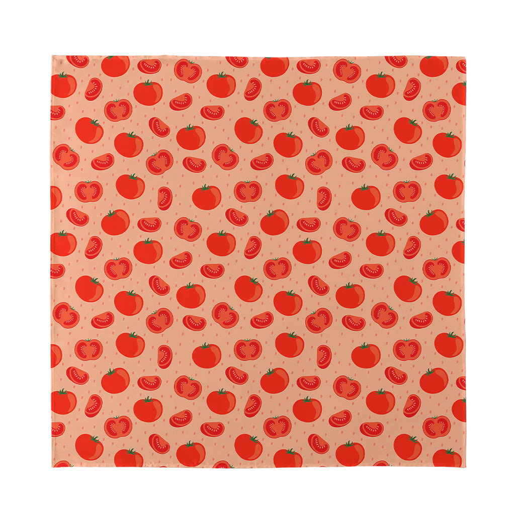 Cute Tomato Pattern Print Silk Bandana