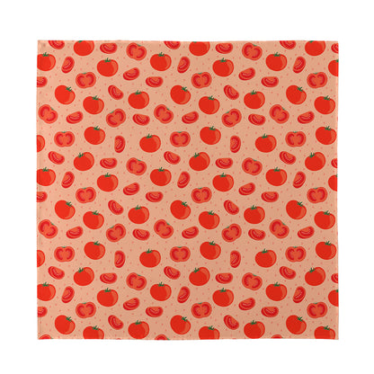 Cute Tomato Pattern Print Silk Bandana
