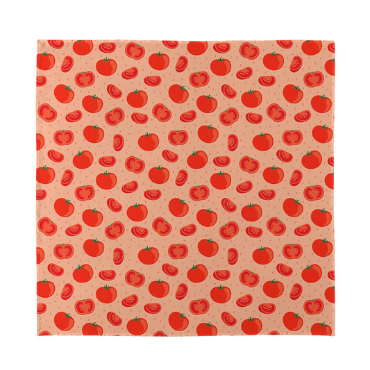 Cute Tomato Pattern Print Silk Bandana