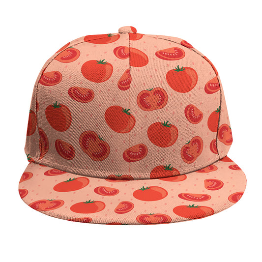 Cute Tomato Pattern Print Snapback Cap