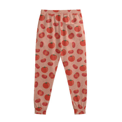 Cute Tomato Pattern Print Sweatpants