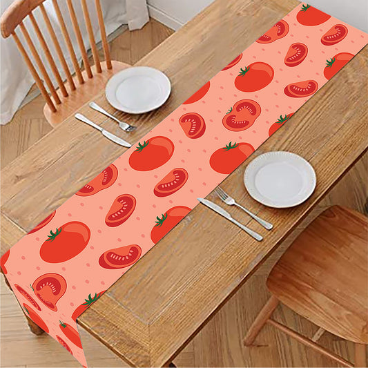Cute Tomato Pattern Print Table Runner