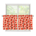 Cute Tomato Pattern Print Tier Curtains