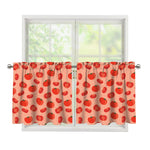 Cute Tomato Pattern Print Tier Curtains