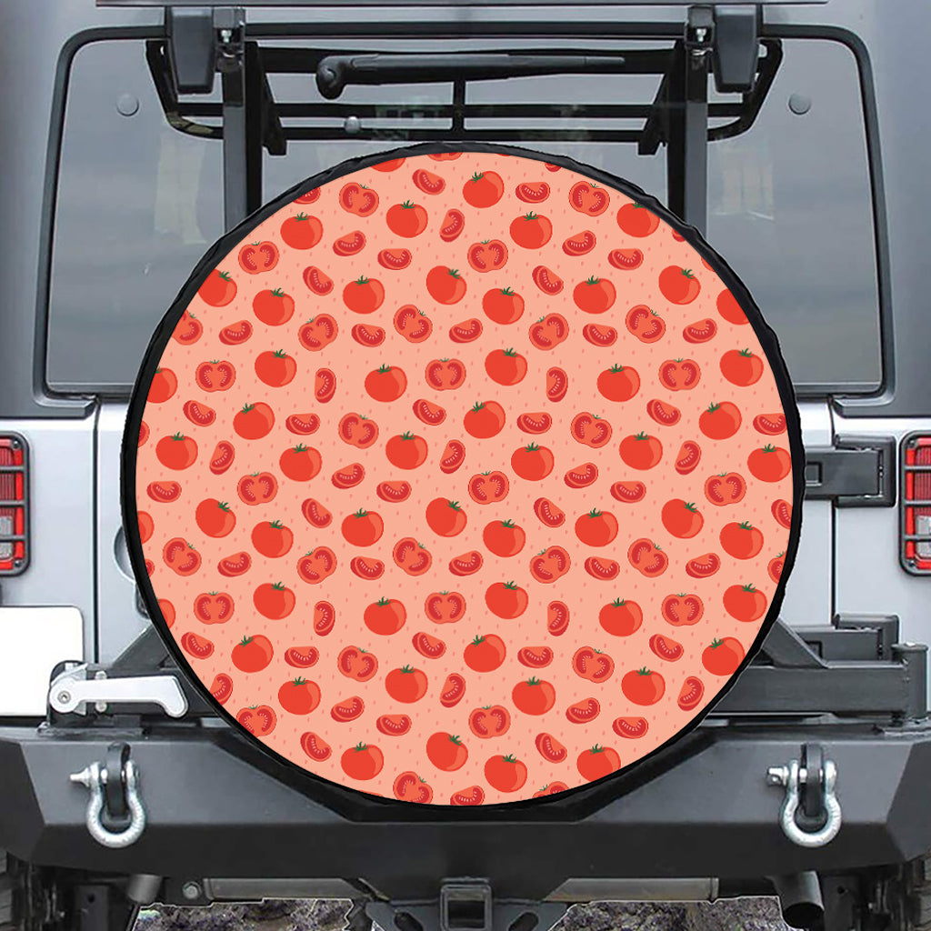 Cute Tomato Pattern Print Tire Cover