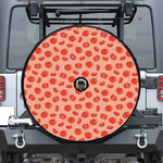 Cute Tomato Pattern Print Tire Cover With Camera Hole