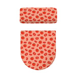 Cute Tomato Pattern Print Toilet Lid And Tank Cover Set