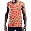 Cute Tomato Pattern Print Men's Workout Tank Top