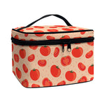 Cute Tomato Pattern Print Travel Makeup Bag