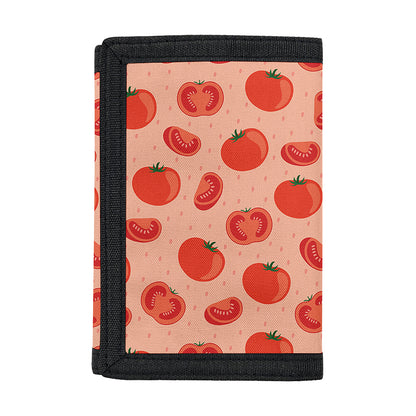 Cute Tomato Pattern Print Trifold Wallet