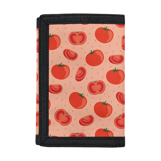 Cute Tomato Pattern Print Trifold Wallet