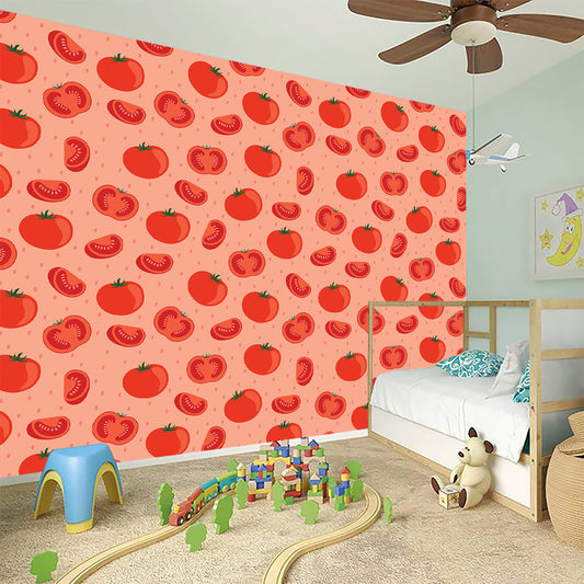Cute Tomato Pattern Print Wall Sticker
