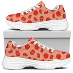 Cute Tomato Pattern Print White Chunky Shoes