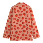 Cute Tomato Pattern Print Women's Blazer