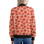 Cute Tomato Pattern Print Women's Bomber Jacket