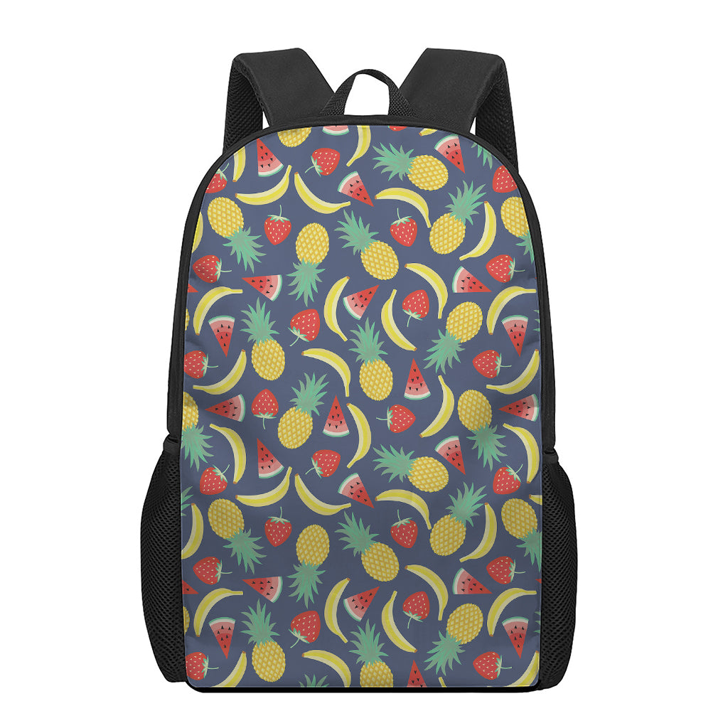 Cute Tropical Fruits Pattern Print 17 Inch Backpack