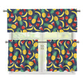 Cute Tropical Fruits Pattern Print 3 Piece Kitchen Curtains