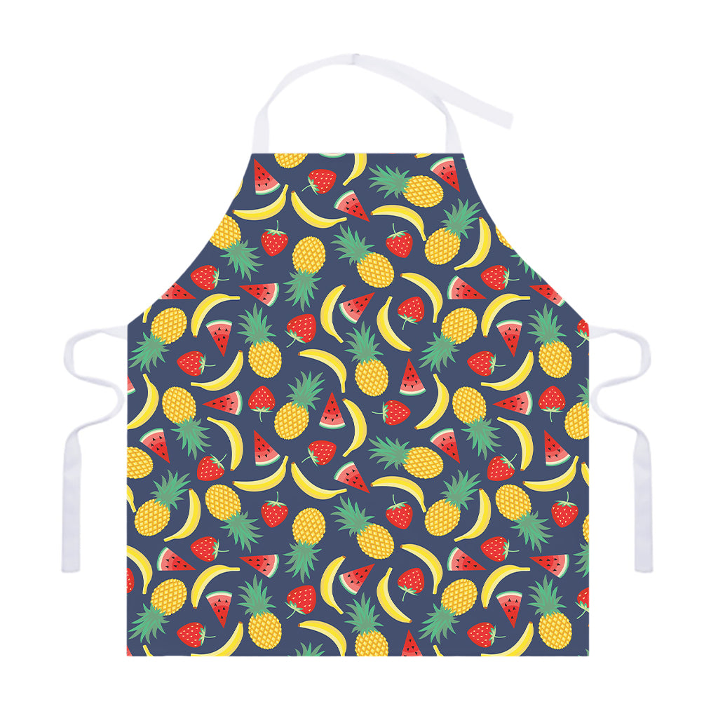 Cute Tropical Fruits Pattern Print Adjustable Apron
