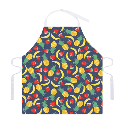 Cute Tropical Fruits Pattern Print Adjustable Apron
