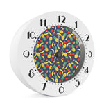 Cute Tropical Fruits Pattern Print Alarm Clock