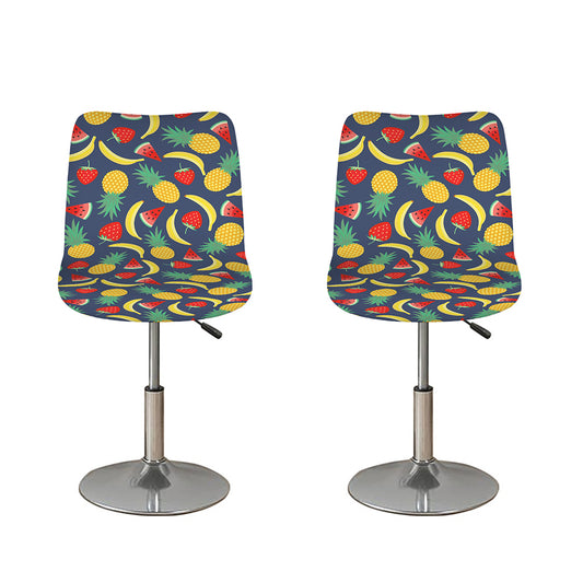 Cute Tropical Fruits Pattern Print Bar Stool Covers