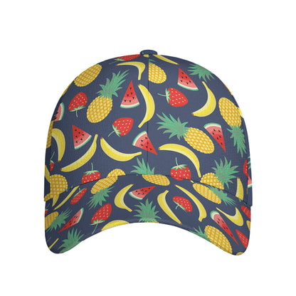 Cute Tropical Fruits Pattern Print Baseball Cap