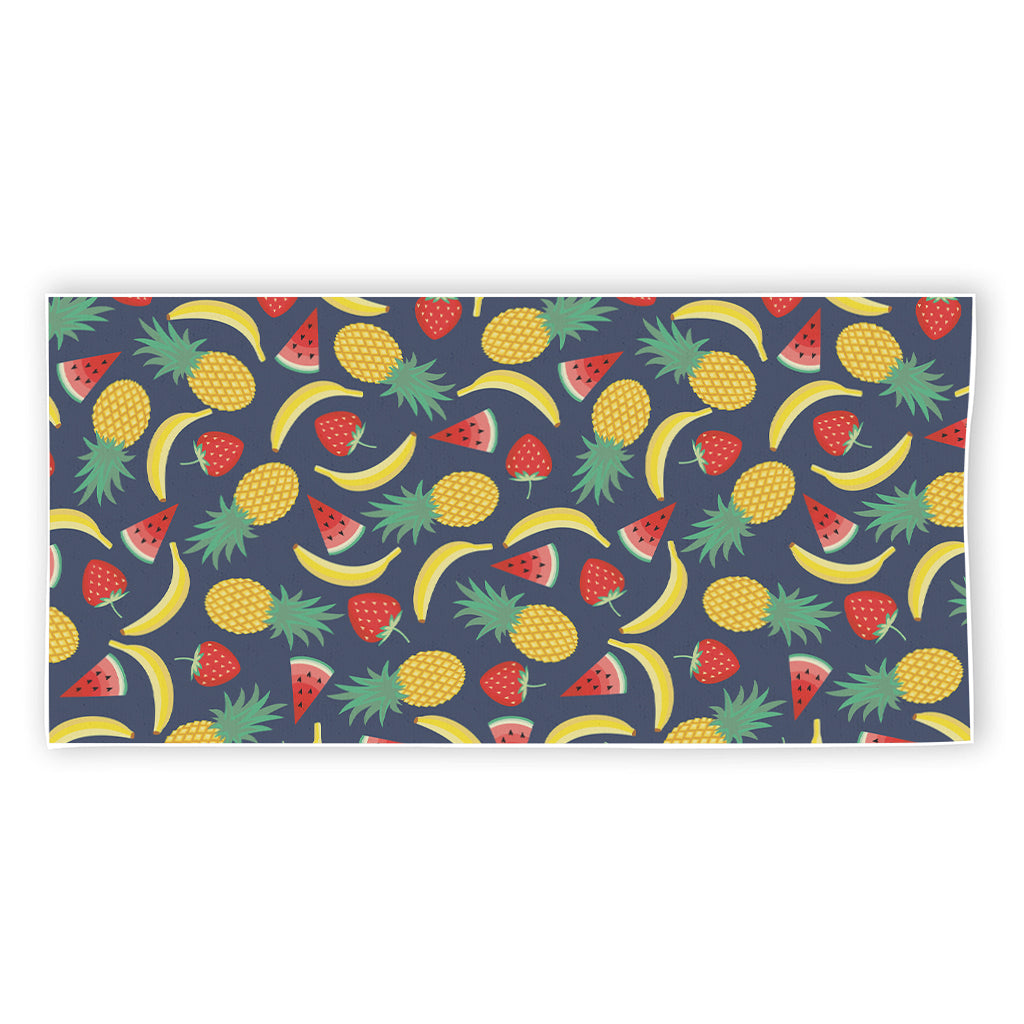 Cute Tropical Fruits Pattern Print Beach Towel