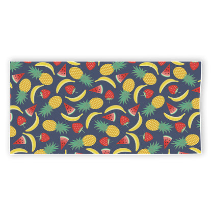 Cute Tropical Fruits Pattern Print Beach Towel
